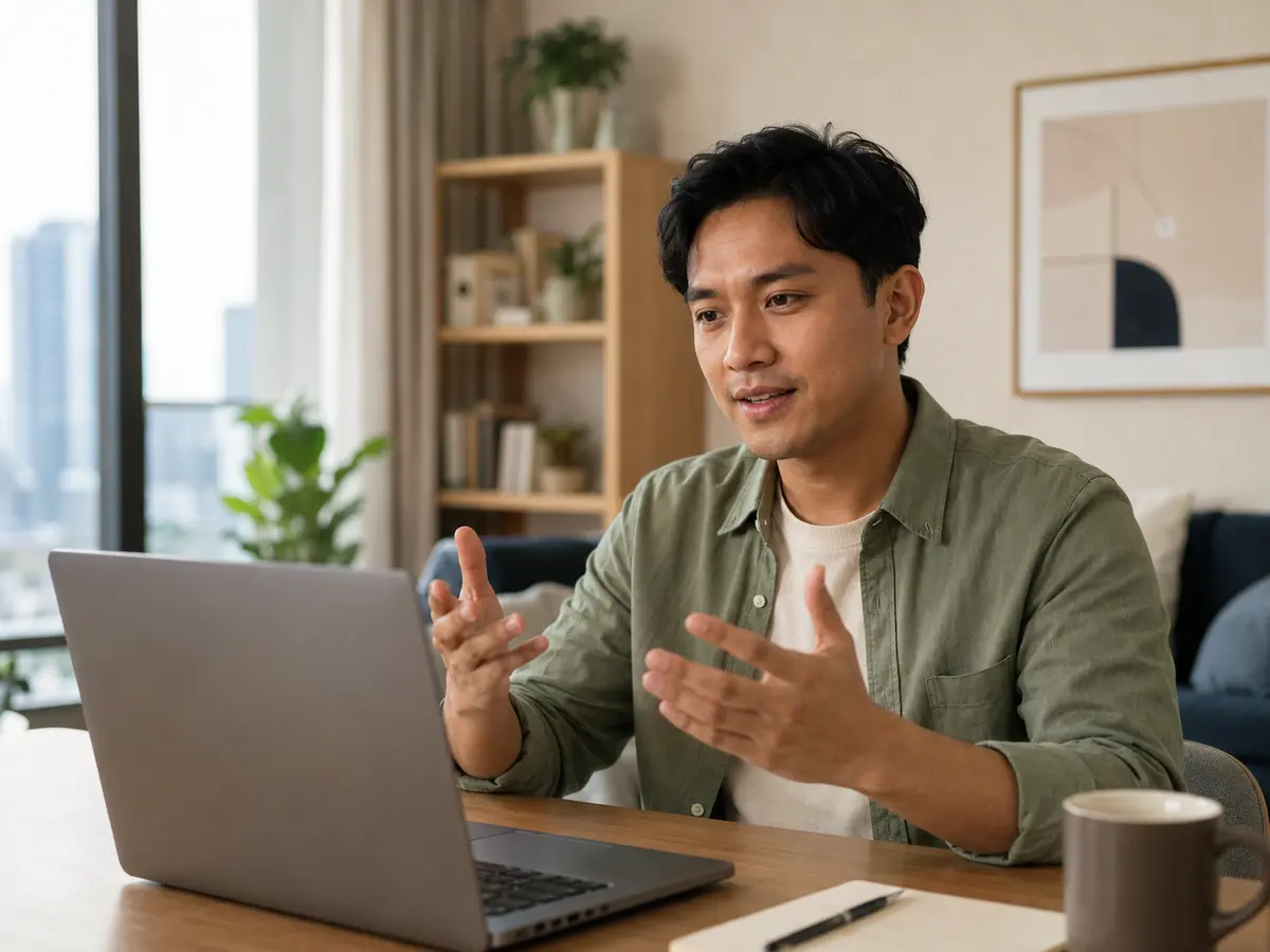 Profesional Indonesia berlatih interview bahasa Inggris secara online bersama coach